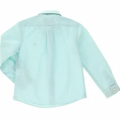 Enfant Hackett London Garçon^Chemise Summer en Coton à motifs vert aqua - T.3/7A