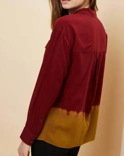 Femme Idano Chemises^Chemise Teophane Bicolore bordeaux