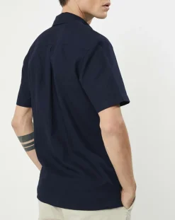 Chemise texturée Slim Fit rib gorg bleu marine-Hackett London Sale
