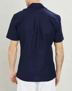 Chemise texturée Slim Fit rib gorg bleu marine-Hackett London Sale