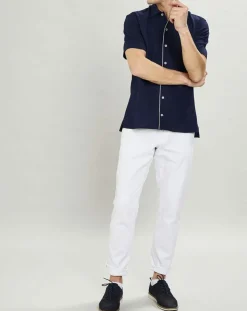 Chemise texturée Slim Fit rib gorg bleu marine-Hackett London Sale