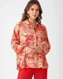 Femme Bleu Blanc Rouge Chemises^Chemise Vania rouge