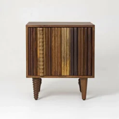 Bois & Chiffons Tables^Chevet 1 portes gauche Manguier Ramon Naturel - 45x40x50 cm
