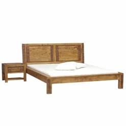 Bois & Chiffons Tables^Chevet bois strié 1T Acacia Verone Marron - 55x40x45 cm