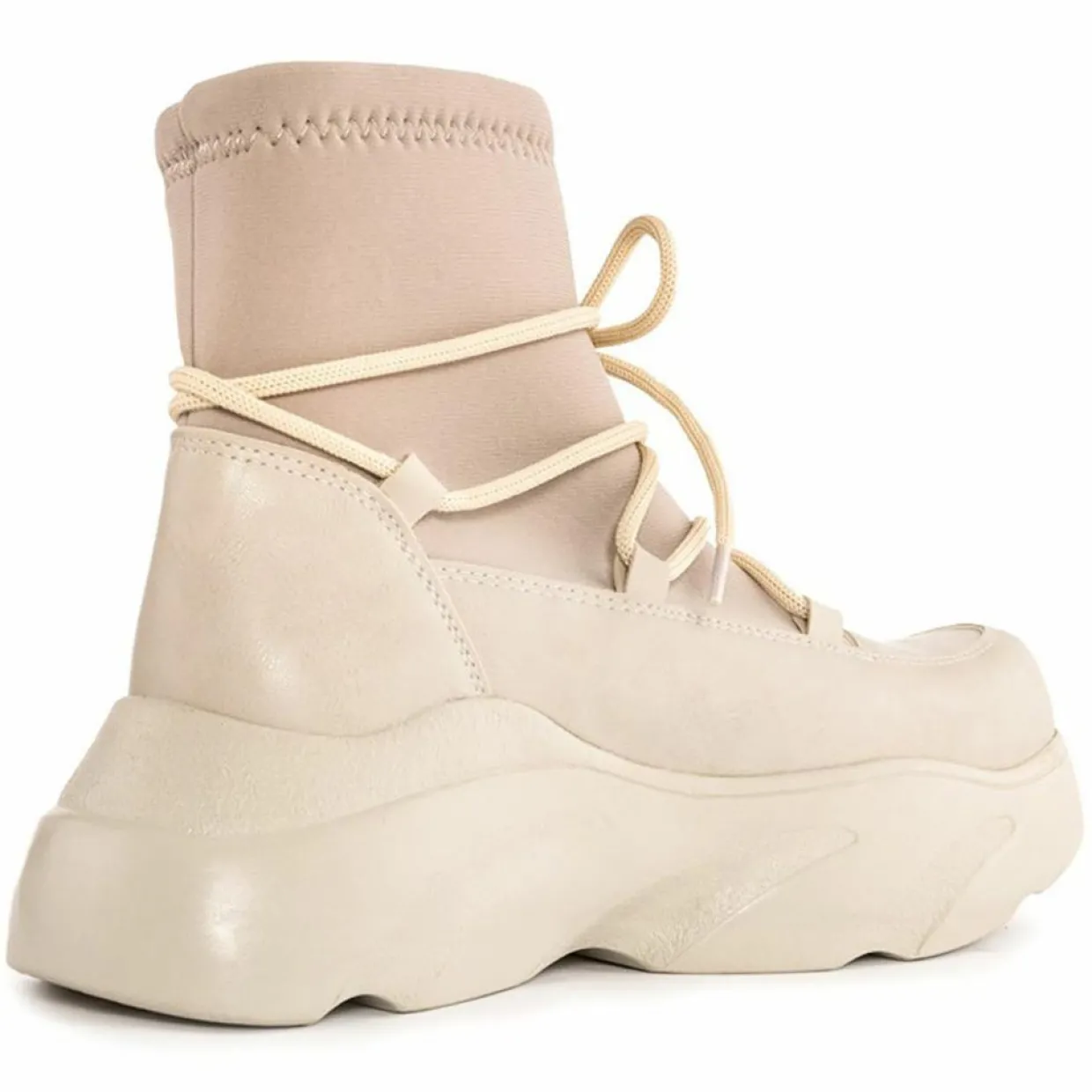 Chunky bottines beiges - Talon 6 cm-Lab78 Online