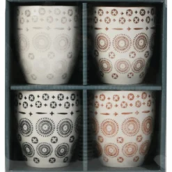 Coffret 4 tasses Mirage multicolores - 25 cl-Home Deco Factory Clearance