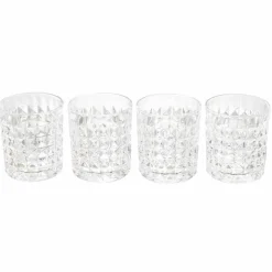 Coffret 4 verres à Whisky transparent-Home Deco Factory Clearance