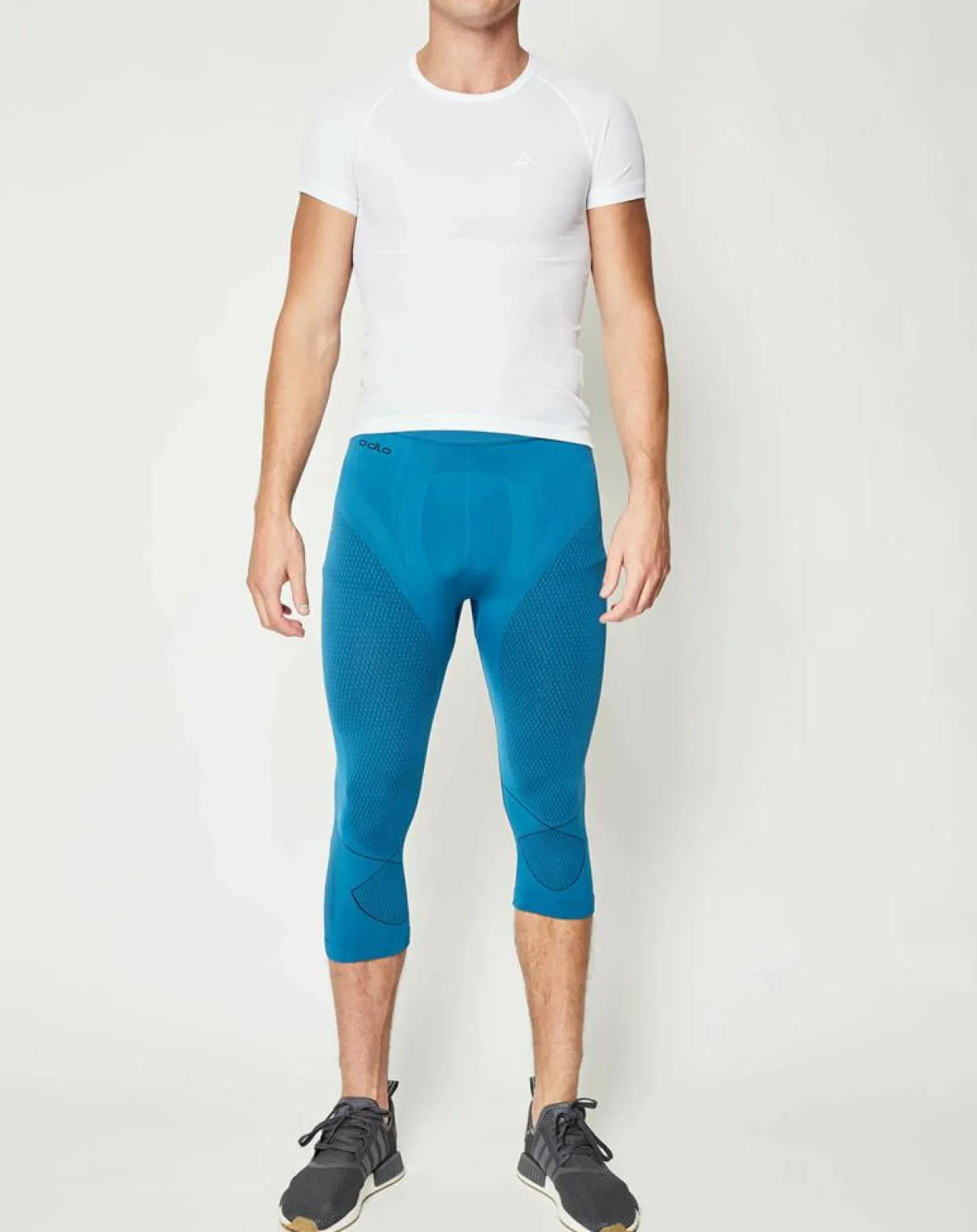 Collant 3/4 technique Evolution Warm Seamless bleu-Odlo Discount