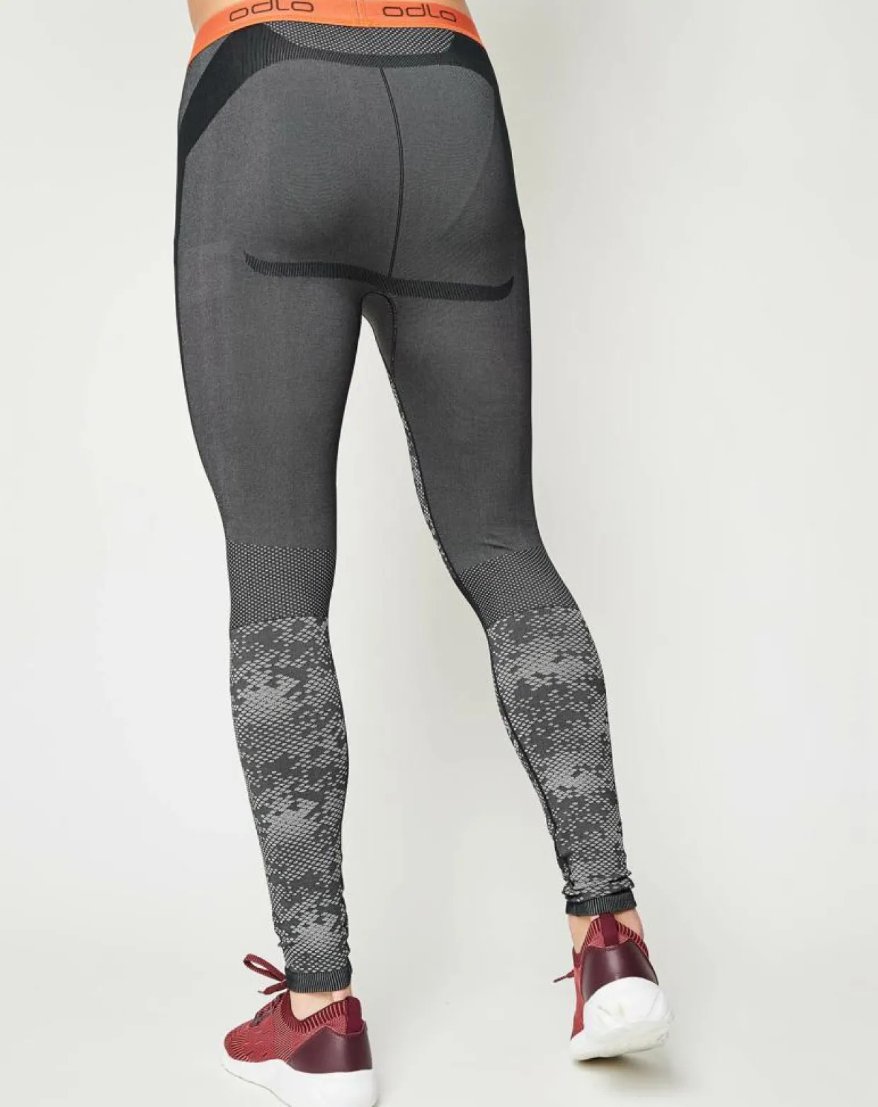 Homme Odlo Pantalons^Collant technique Blackcomb Evolution Warm gris béton/orange