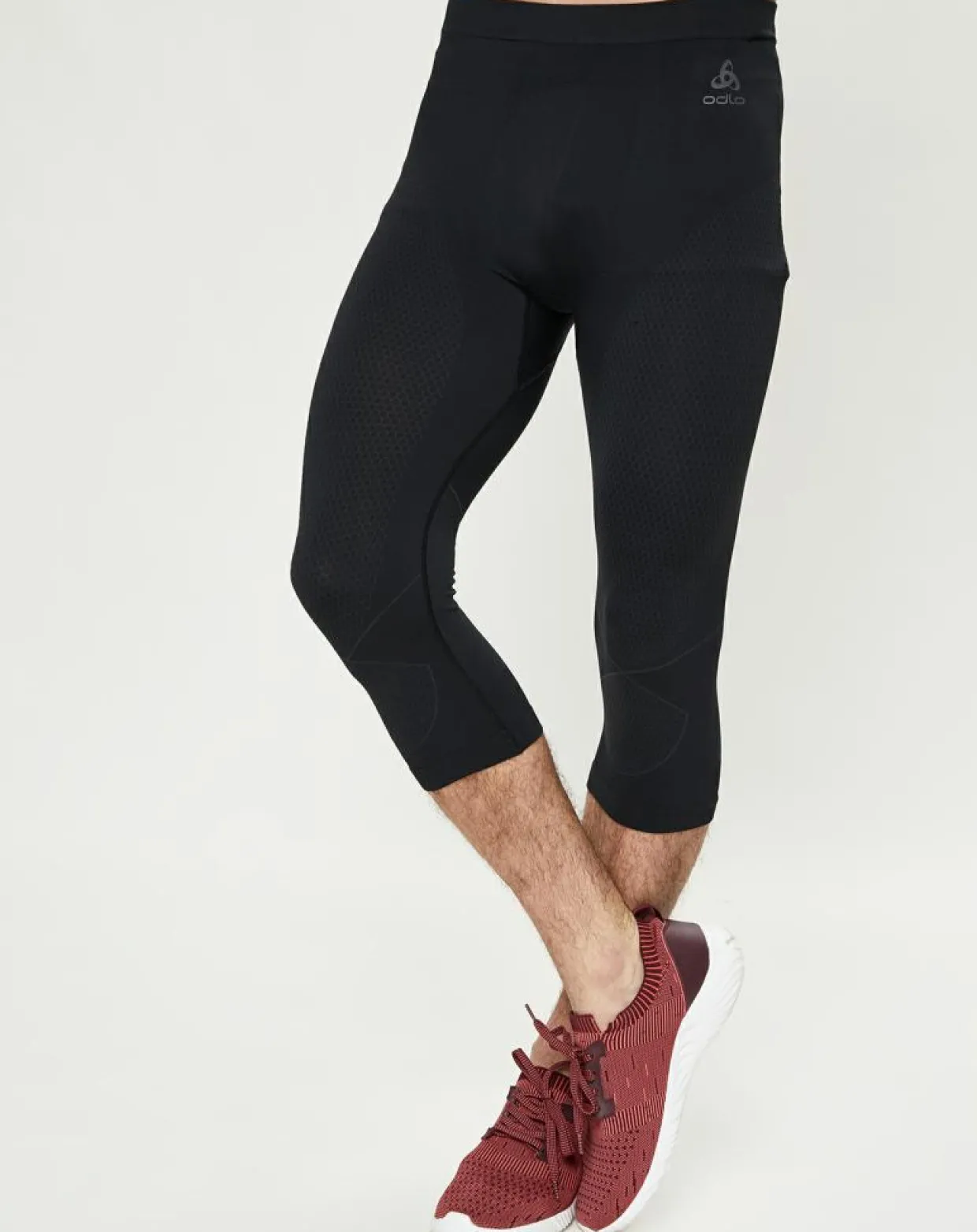 Homme Odlo Pantalons^Collant technique Evolution Warm noir/gris béton