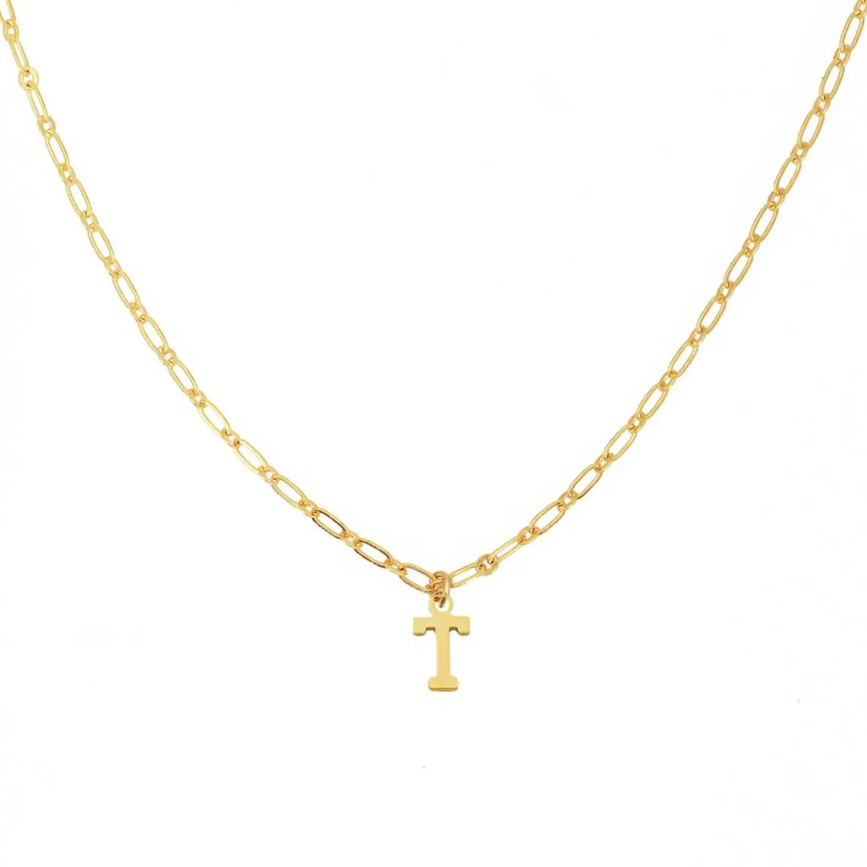 Femme Nilaï Paris Colliers^Collier Alphabet T en Laiton doré