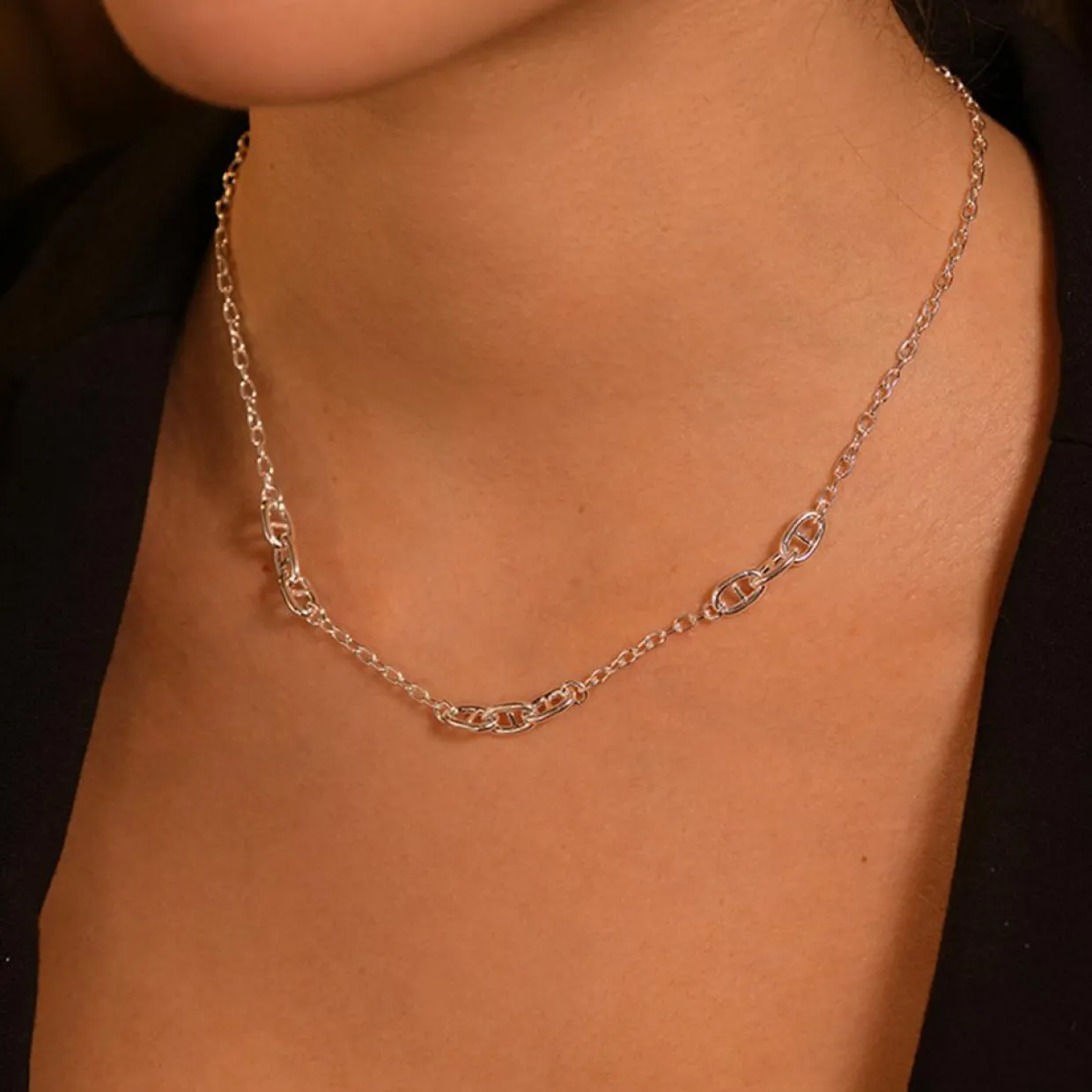 Collier Evelina en Argent-By Rafaella