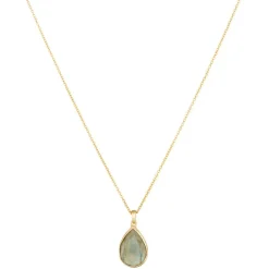 Collier Matéa Labradorite en laiton doré-Moonstone New