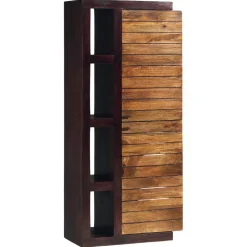 Colonne étagère bois bicolore marron - 89x41x195 cm-Bois & Chiffons Online