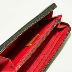 Femme Coach Porte-Monnaie Et Portefeuilles^Compagnon en Cuir Accordion sequins noir - 9.9x18.9 cm