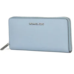 Femme Michael Kors Porte-Monnaie Et Portefeuilles^Compagnon en Cuir Jet Set Travel bleu - 10x20.5x2.5 cm