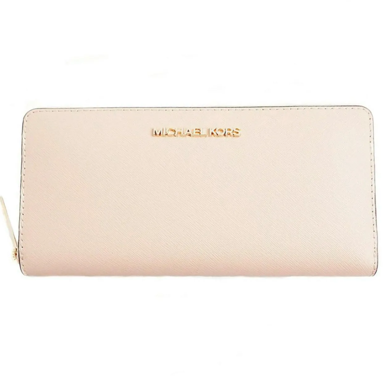 Femme Michael Kors Porte-Monnaie Et Portefeuilles^Compagnon en Cuir Jet Set Travel beige - 10x20.5x2.5 cm