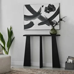 Wooden Art Meubles De Rangement^Console Cleopatra anthracite - 100x83x28 cm