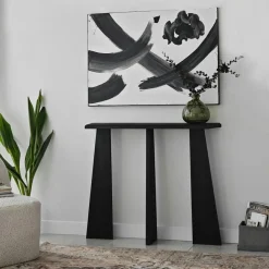 Wooden Art Meubles De Rangement^Console Cleopatra anthracite - 100x83x28 cm