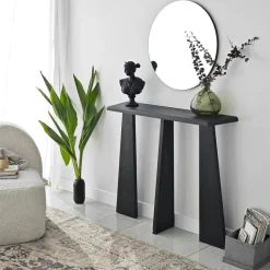 Wooden Art Meubles De Rangement^Console Cleopatra anthracite - 100x83x28 cm