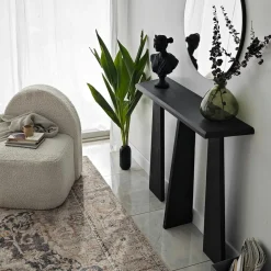 Wooden Art Meubles De Rangement^Console Cleopatra anthracite - 100x83x28 cm