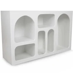 Wooden Art Meubles De Rangement^Console Liva blanche - 120x74x37 cm