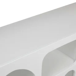 Wooden Art Meubles De Rangement^Console Liva blanche - 120x74x37 cm