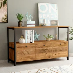 Console Nero marron/noir - 120x75x30 cm-Wooden Art Sale