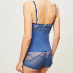 Corset Amethyst en Soie mélangée denim-La Perla