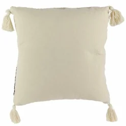 Home Deco Factory Coussins, Galettes De Sièges^Coussin berbère rayures pompons beige/noir/beige - 40x40 cm