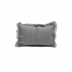 Bed and Philosophy Coussins, Galettes De Sièges^Coussin Coton en lin & coton bleu 40x60cm