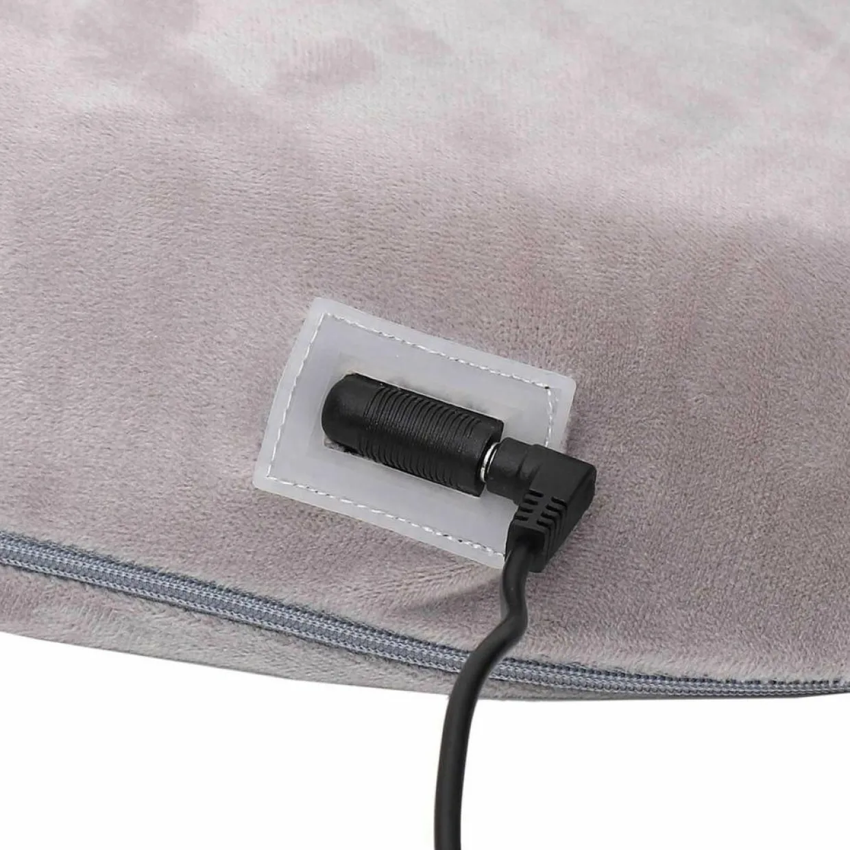 Coussin de posture massant et chauffant gris - 43x7.5x36 cm-Sensly Clearance