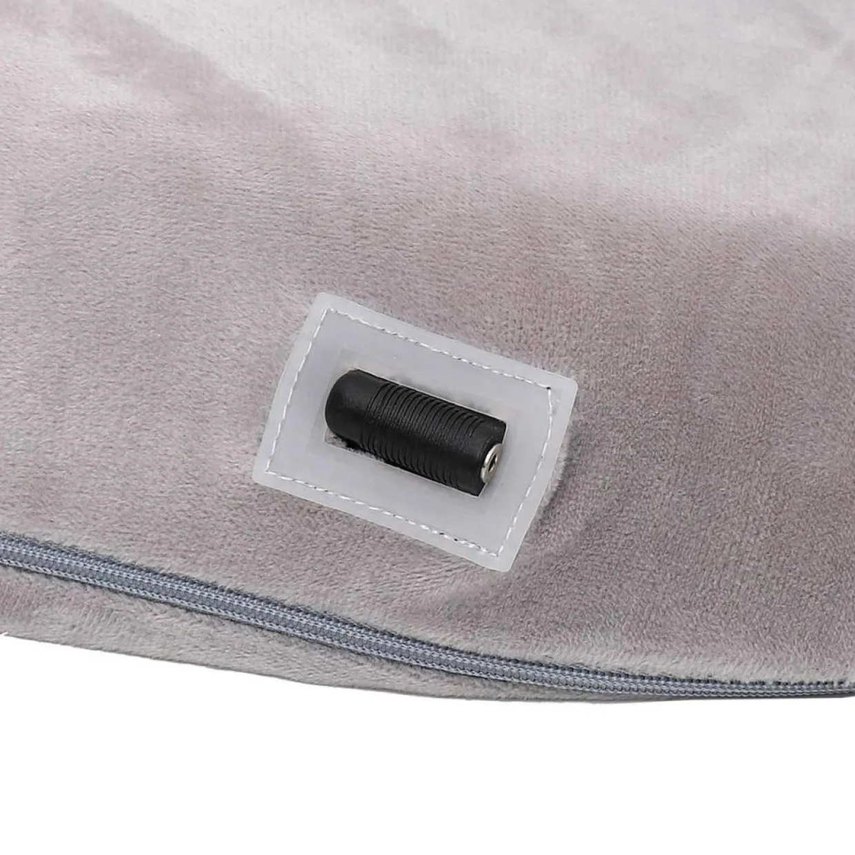 Coussin de posture massant et chauffant gris - 43x7.5x36 cm-Sensly Clearance