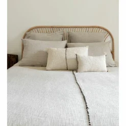 Bed and Philosophy Coussins, Galettes De Sièges^Coussin en coton flammé naturel 25x40cm