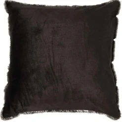 Coussin en fausse fourrure tout doux gris - 40x40 cm-Home Deco Factory Online