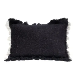 Bed and Philosophy Coussins, Galettes De Sièges^Coussin en laine noir 40x60cm