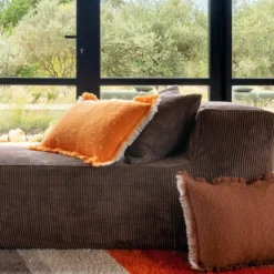 Coussin en laine orange 40x60cm-Bed and Philosophy Best