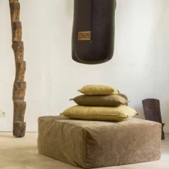 Coussin en lin changeant forêt 30x60cm-Bed and Philosophy Discount