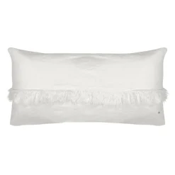 Bed and Philosophy Coussins, Galettes De Sièges^Coussin en lin frangé plume 30x60cm