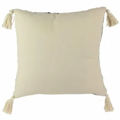 Home Deco Factory Coussins, Galettes De Sièges^Coussin ethnique pompons beige/noir - 40x40 cm