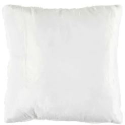 Home Deco Factory Coussins, Galettes De Sièges^Coussin flanelle damier blanc - 40x40 cm