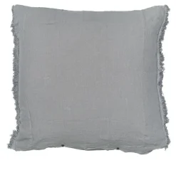 Bed and Philosophy Linge De Lit, Ensembles^Coussin frangé gris 80x80cm