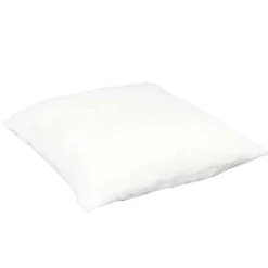 Home Deco Factory Coussins, Galettes De Sièges^Coussin imitation fourrure Opulence blanc - 40x40 cm