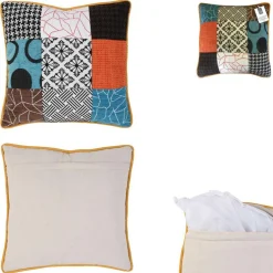 Home Deco Factory Coussins, Galettes De Sièges^Coussin patchwork dehoussable 40x40cm