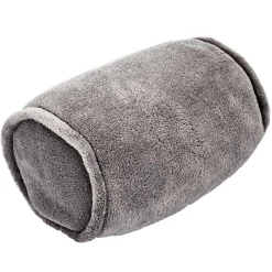 Coussin rond de massage vibrant gris - 25x14x14 cm-Sensly New