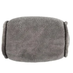Coussin rond de massage vibrant gris - 25x14x14 cm-Sensly New