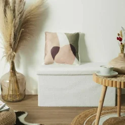 Coussin Sherpa imprimé multicolore - 40x40 cm-Home Deco Factory Hot