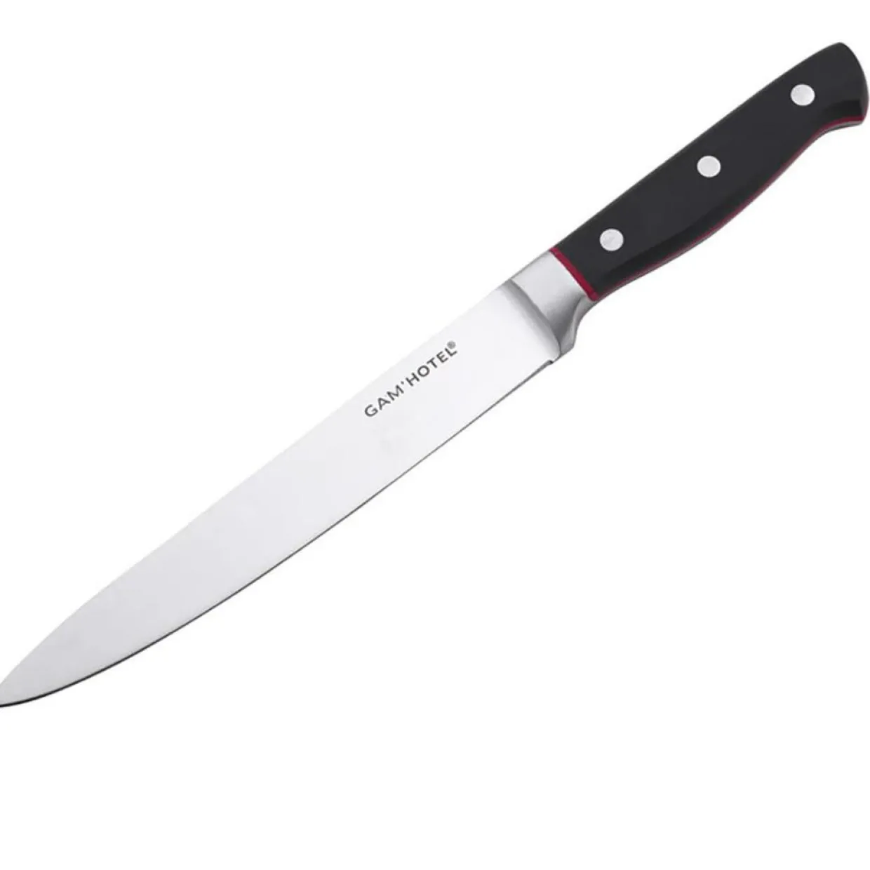 Gam'Hotel Couteaux^Couteau à trancher Hiro noir/rouge - 33 cm