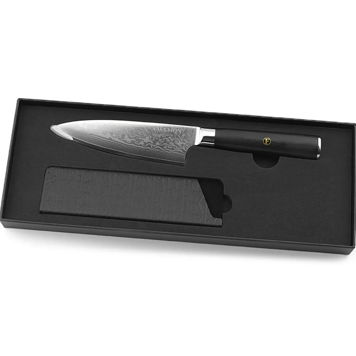 Couteau chef Damas noir - 27 cm-Fauchon Discount