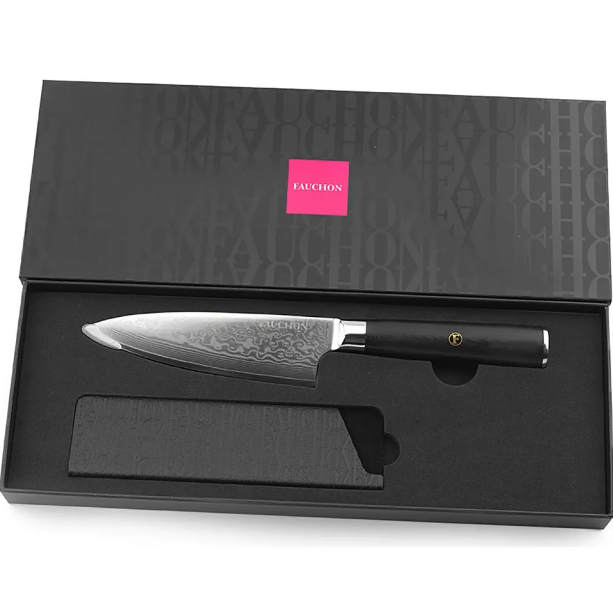 Couteau chef Damas noir - 27 cm-Fauchon Discount